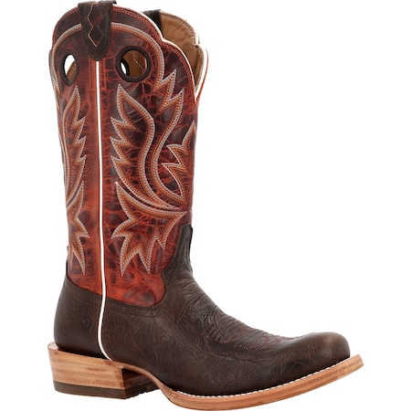 Durango Western Boot, 10.5 M, Leather, 13 in H, Nicotine/Burnt Sienna DDB0464